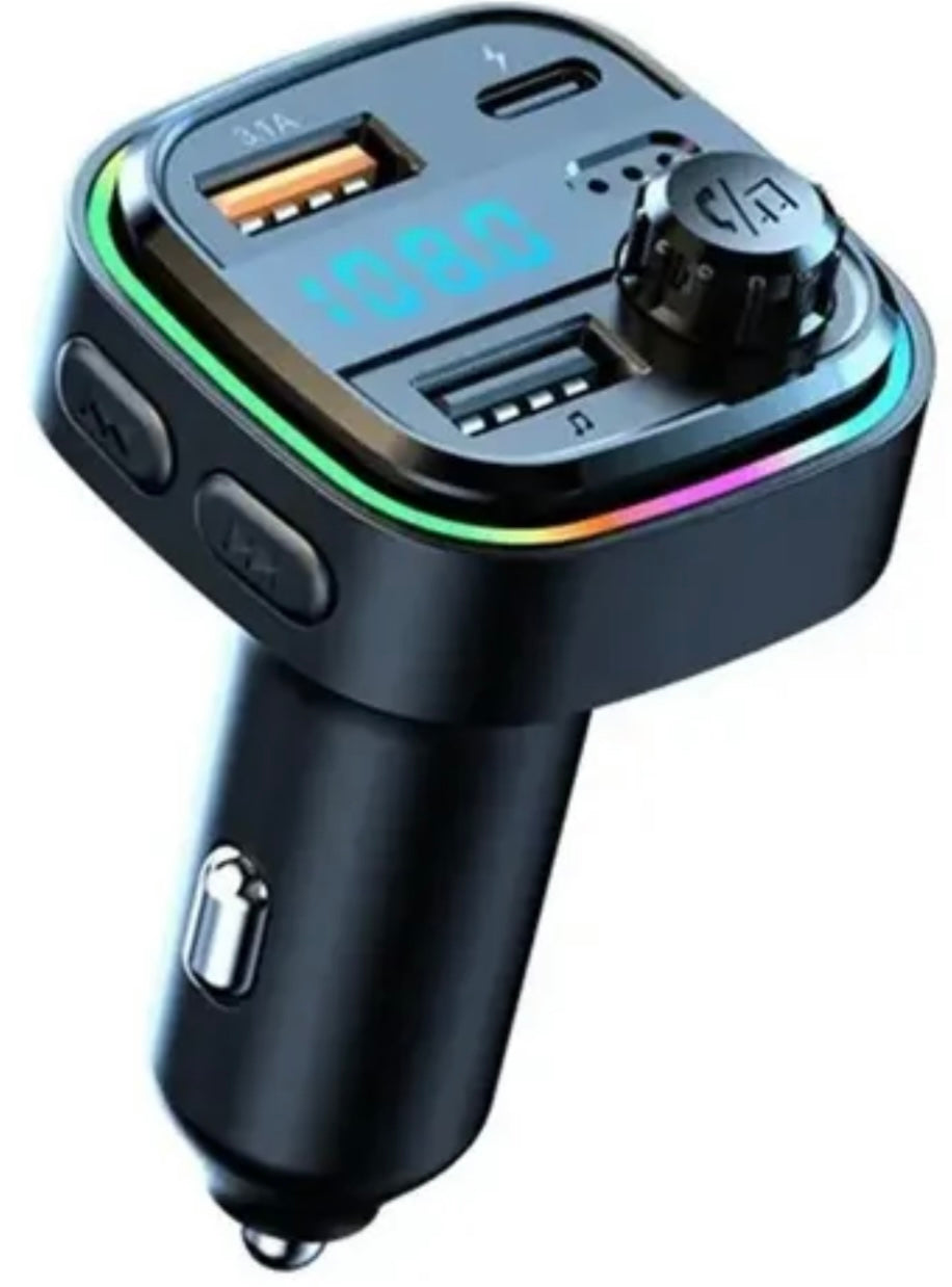 Transmisor Fm Bluetooth 5.0 Modulador De Radio Mp3 Usb 22.5w