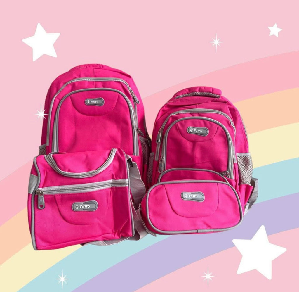 Set 4 piezas totto mochila escolar