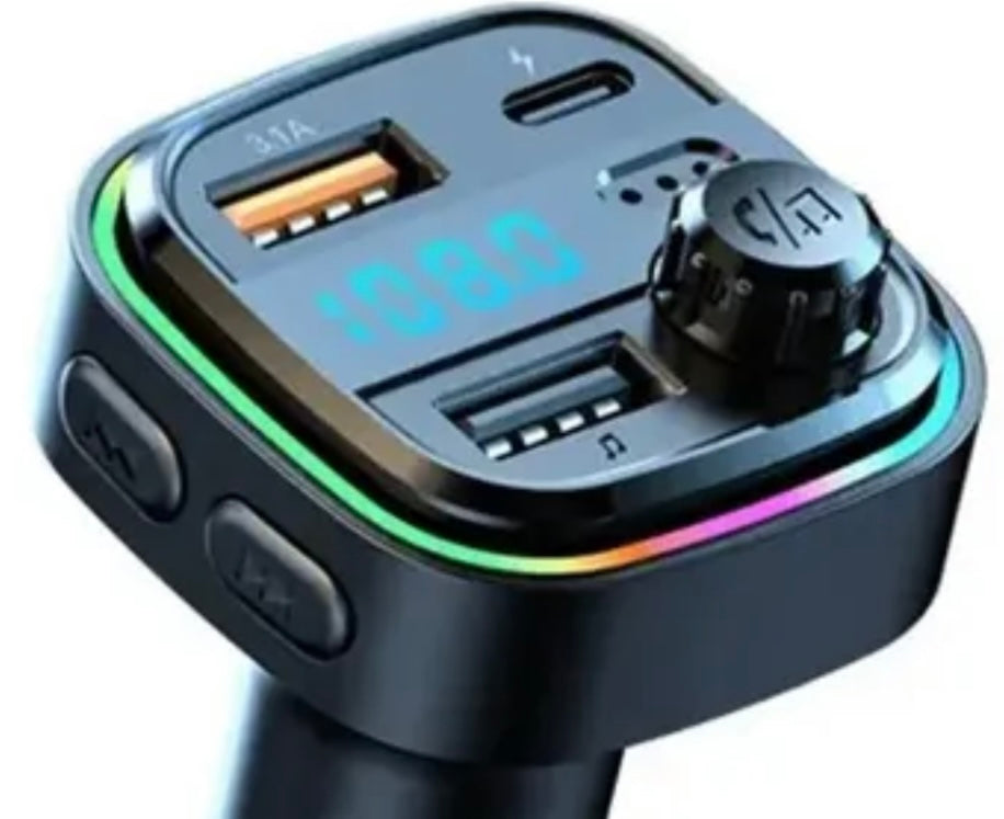 Transmisor Fm Bluetooth 5.0 Modulador De Radio Mp3 Usb 22.5w