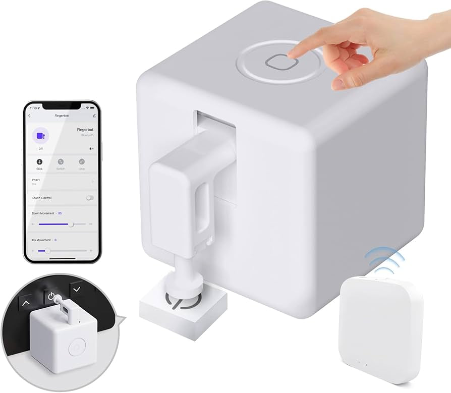 Pulsador Bluetooth* (DedoBot) para botones blanco