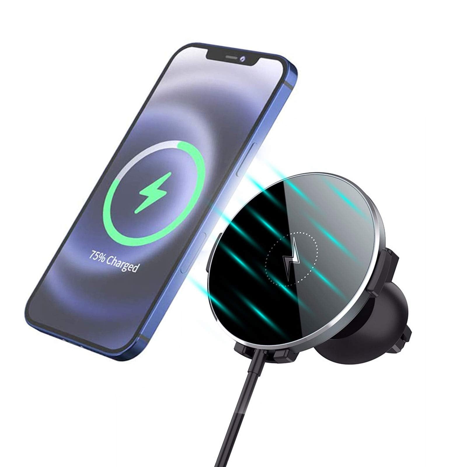 Soporte magnético para celular con carga inalámbrica