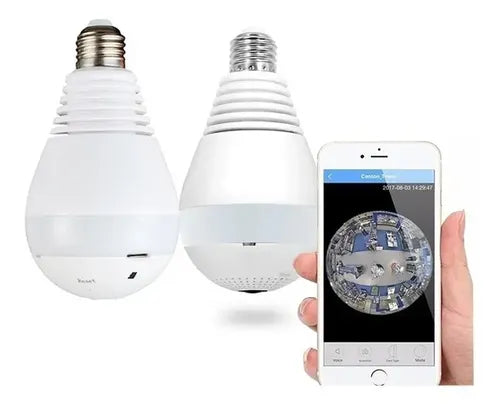 FOCO WIFI CÁMARA CON VISIÓN NOCTURNA 360
