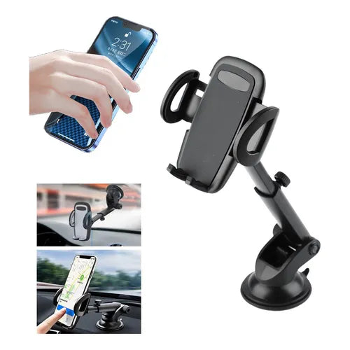Soporte Celular Auto Holder Fijo Ajustable
Ventosa Parabrisa